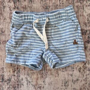 GAP Blue and White Striped Shorts with Elastic Waistband
